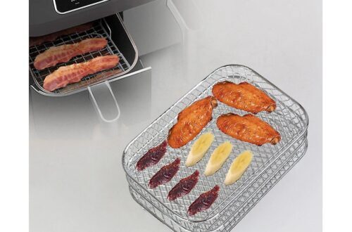 YUEMING Air Fryer Rack for Ninja Dual Basket, 3 Layers Stainless Steel ...